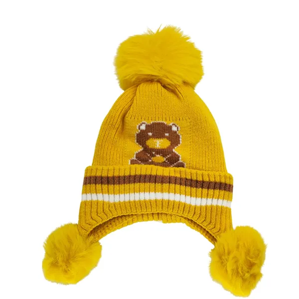 Yellow_Cute_Animal-Themed_Winter_Hats_For_Children