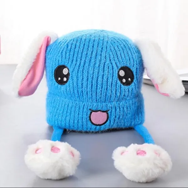 Blue_Plush_Animal_Beanie_Hats_&_Pom-Poms_For_Toddlers