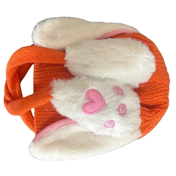 Orange_Plush_Animal_Beanie_Hats_&_Pom-Poms_For_Toddlers
