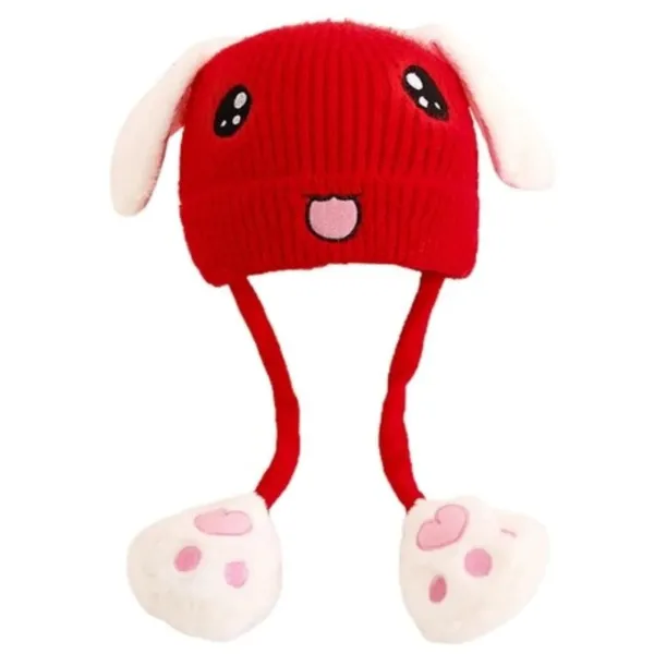 Red_Plush_Animal_Beanie_Hats_&_Pom-Poms_For_Toddlers