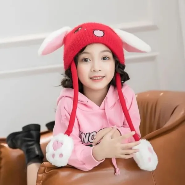 Red_Plush_Animal_Beanie_Hats_&_Pom-Poms_For_Toddlers