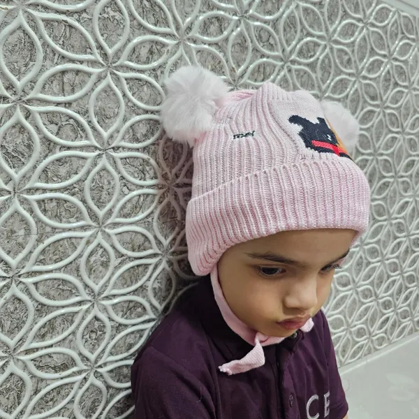 Pink_Winter_Toddler_Beanie_With_Earflaps_For_Boys_&_Girls