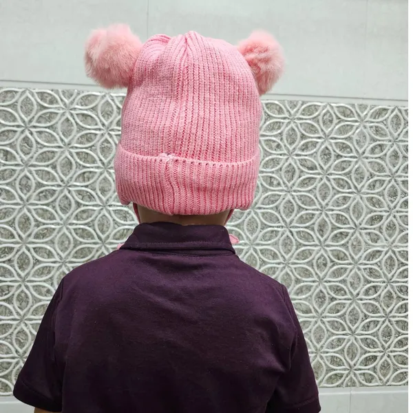 Rose_Pink_Winter_Toddler_Beanie_With_Earflaps_For_Boys_&_Girls