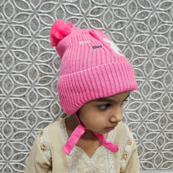 Rose_Pink_Winter_Toddler_Beanie_With_Earflaps_For_Boys_&_Girls