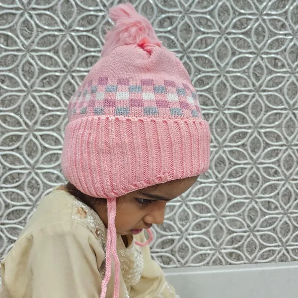 Pink_Winter_Cozy_Knit_Hat_For_Toddlers_With_Ear_Flaps
