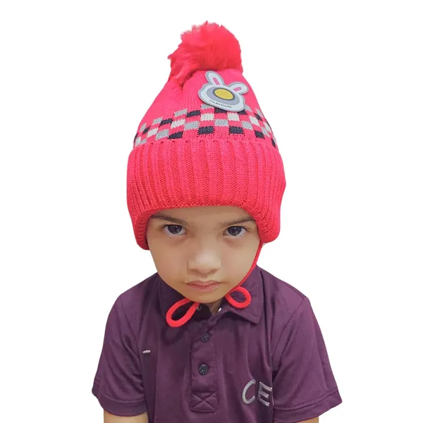 Red_Winter_Cozy_Knit_Hat_For_Toddlers_With_Ear_Flaps