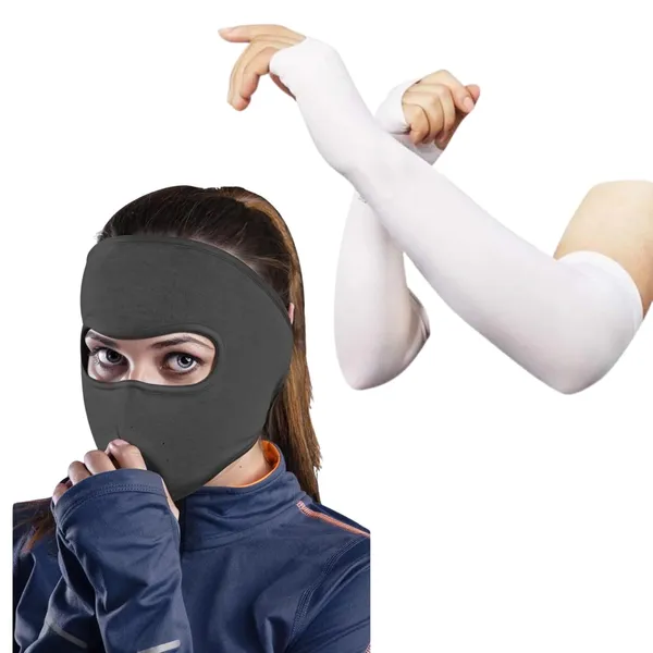 Charcoal_&_White_Premium_Cotton_Breathable,_Face_Cover_Mask_With_Arm_Sleeves_(Pack_Of_2)