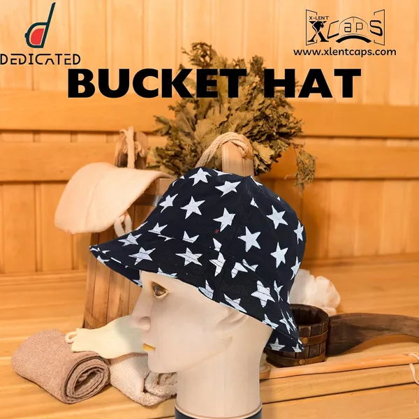 Black_Star_Print_Bucket_Hat_For_Women_And_Men