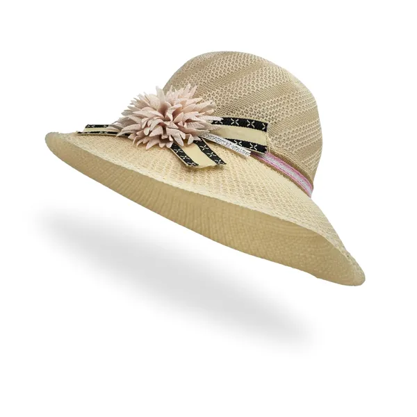 Cream_Wide_Brim_Straw_Panama_Hat_For_Men_&_Women