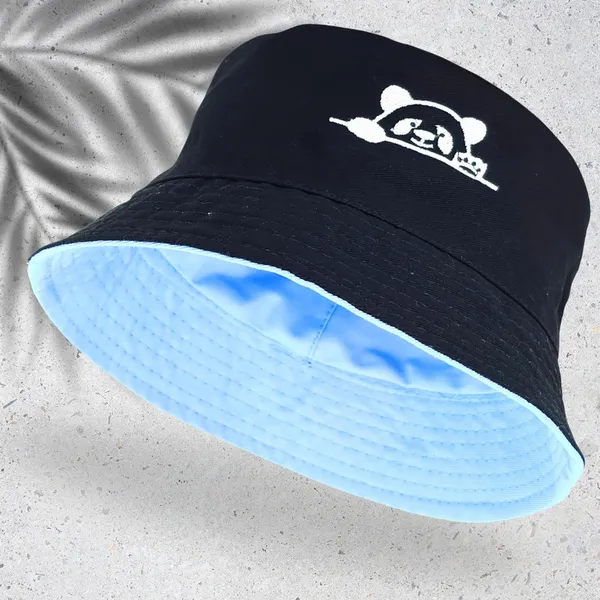 Sky_&_Black_Embroidered_Reversible_Bucket_Hat_For_Men_&_Women