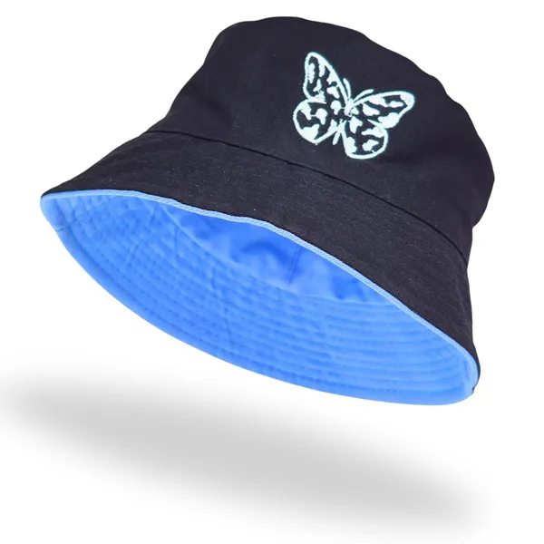 Sky_&_Black_Embroidered_Reversible_Bucket_Hat_For_Men_&_Women