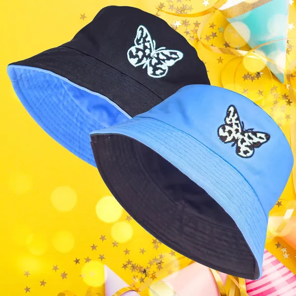 Sky_&_Black_Embroidered_Reversible_Bucket_Hat_For_Men_&_Women