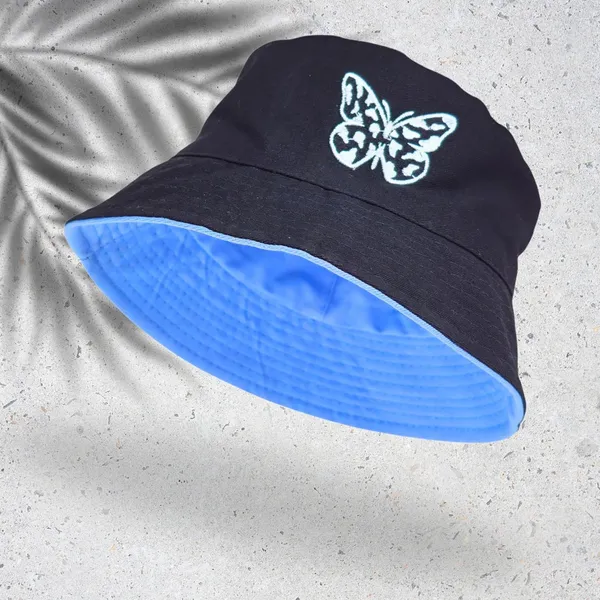 Sky_&_Black_Embroidered_Reversible_Bucket_Hat_For_Men_&_Women