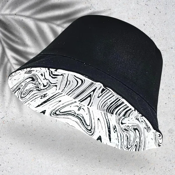 Black_Fashion_Beach_Reversible_Bucket_Hat_For_Men_Women