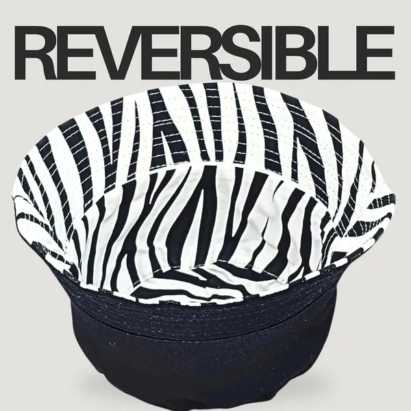 Black_&_White_Summer_Protective_Palm_Reversible_Bucket_Hat