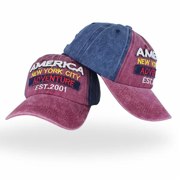 Red_Embroidered_Denim_Look_Adjustable_Cap_For_For_Men_&_Women