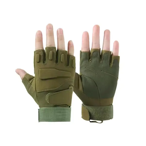 Green_Half_Finger_Durable_Tactical_Gloves