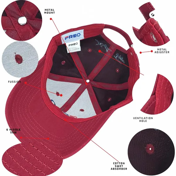 Red_Adjustable_Baseball_Caps_With_Ventilation_Holes_For_For_Men_&_Women