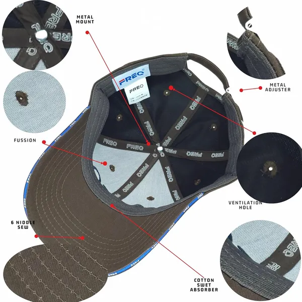 Coffee_Breathable_Cotton_Snapback_Hat_With_Metal_Adjuster_Baseball_Cap_For_Men_&_Women