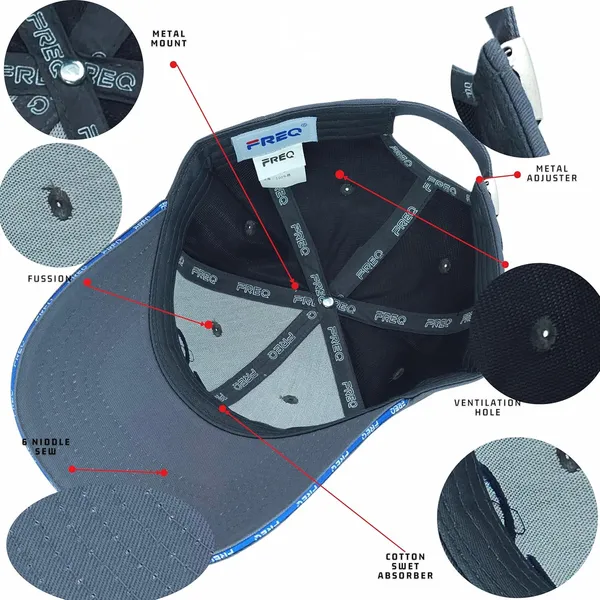 Grey_Breathable_Cotton_Snapback_Hat_With_Metal_Adjuster_Baseball_Cap_For_Men_&_Women