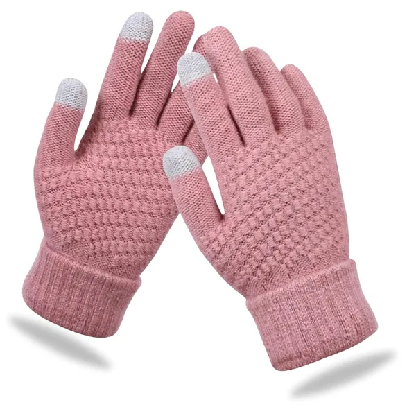 Pink_Winter_Warm_Stretch_Knitted_Wool_With_Touch_Screen_Full-Fingered_Protection_Gloves