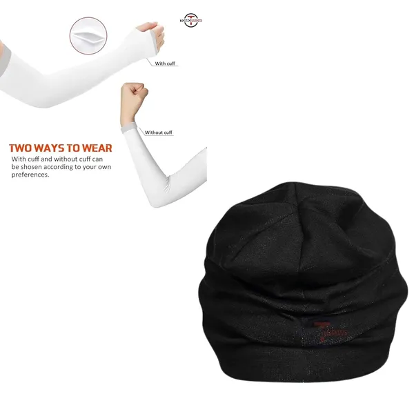 Skin_&_Blue_UV_Protection_Motorcycle_Helmet_Liner_Cap_&_Sun_Protection_Arm_Sleeves_(Pack_Of_2)