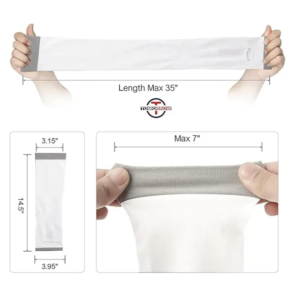 White_&_Blue_UV_Protection_Motorcycle_Helmet_Liner_Cap_&_Sun_Protection_Arm_Sleeves_(Pack_Of_2)