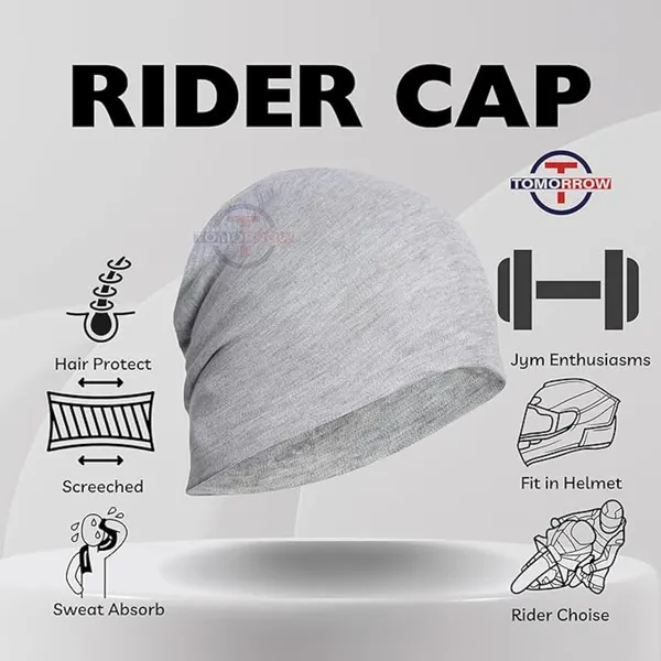 Charcoal_&_Silver_Lightweight_&_Sweat-Wicking_Motorcycling,_Cycling,_And_Outdoor_Sports_Helmet_Cap_(Pack_Of_2)