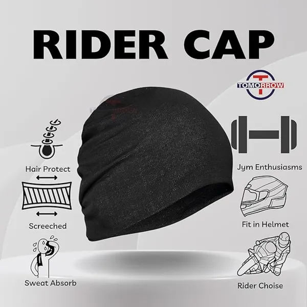 Silver_&_Black_Lightweight_&_Sweat-Wicking_Motorcycling,_Cycling,_And_Outdoor_Sports_Helmet_Cap_(Pack_Of_2)