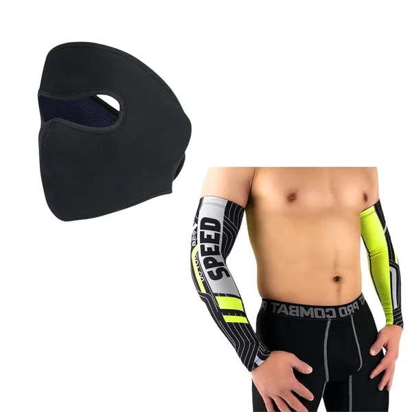 Black_&_Neon_Arm_Sleeves_And_Face_Mask_UV_Protection_For_Men_(Pack_Of_2)