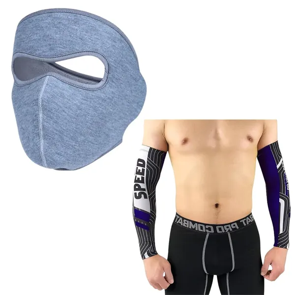 Light_Blue_&_Blue_Arm_Sleeves_And_Face_Mask_UV_Protection_For_Men_(Pack_Of_2)