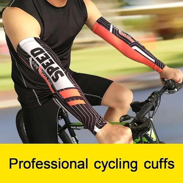 Silver_&_Red_Arm_Sleeves_And_Face_Mask_UV_Protection_For_Men_(Pack_Of_2)