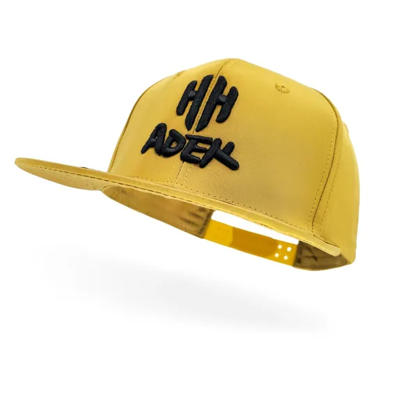 Yellow_Adjustable_Brim_High_Top_End_Baseball_Cap_For_Men_&_Women