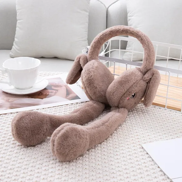 Brown_Cute_Plush_Animal_Ear_Warmers_For_Women_&_Girls