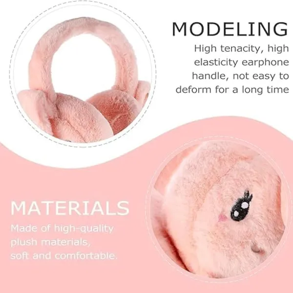 White_Cute_Plush_Animal_Ear_Warmers_For_Women_&_Girls