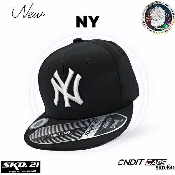 Black_Adjustable_&_Sweat-Free_Snapback_Ny_Polyester_Cap