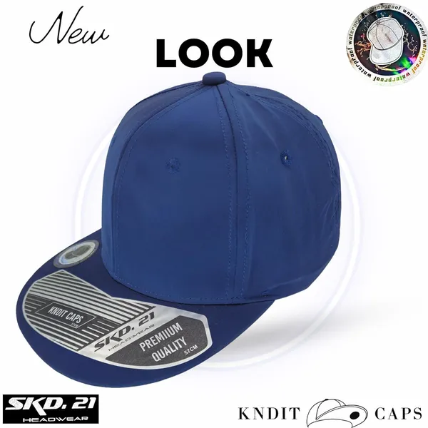 Navy_Waterproof_Polyester_Double_Layer_Baseball_Cap_For_Men_&_Women_(6_Panel_Breathable_Holes)