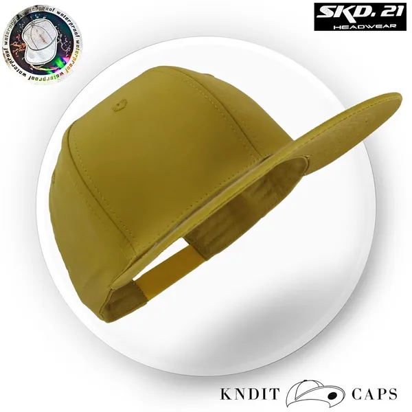 Yellow_Waterproof_Polyester_Double_Layer_Baseball_Cap_For_Men_&_Women_(6_Panel_Breathable_Holes)