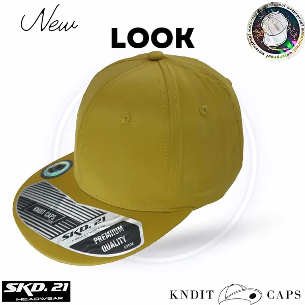 Yellow_Waterproof_Polyester_Double_Layer_Baseball_Cap_For_Men_&_Women_(6_Panel_Breathable_Holes)