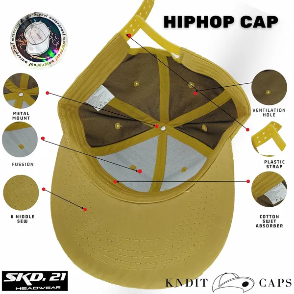 Yellow_Waterproof_Polyester_Double_Layer_Baseball_Cap_For_Men_&_Women_(6_Panel_Breathable_Holes)