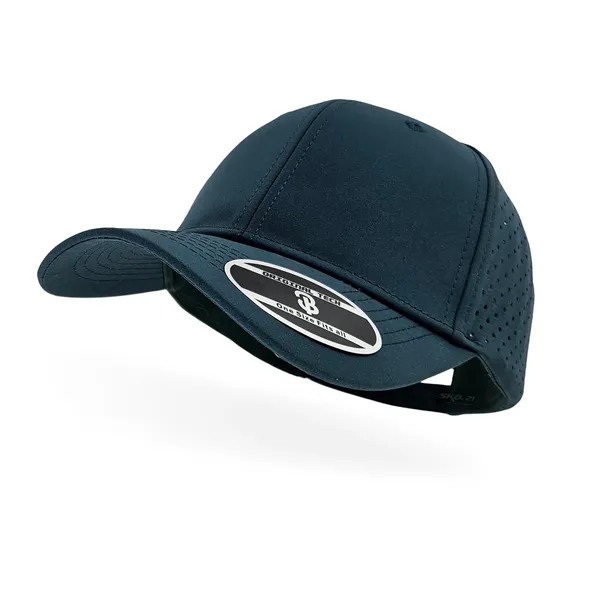 Green_Waterproof_Polyester_Double_Layer_Baseball_Cap_For_Men_&_Women_(4_Panel_Breathable_Holes)