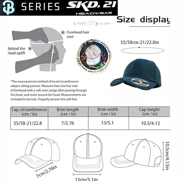 Green_Waterproof_Polyester_Double_Layer_Baseball_Cap_For_Men_&_Women_(4_Panel_Breathable_Holes)
