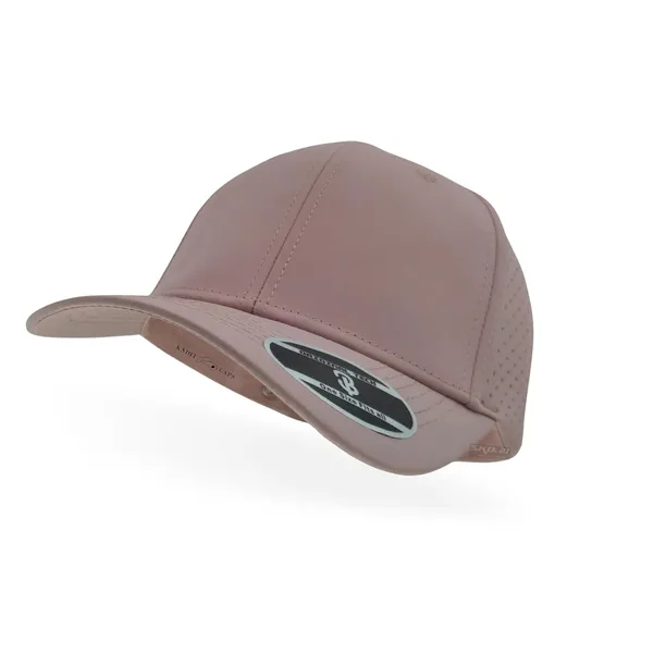 Pink_Waterproof_Polyester_Double_Layer_Baseball_Cap_For_Men_&_Women_(4_Panel_Breathable_Holes)