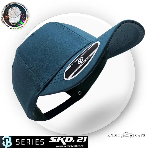 Green_Waterproof_Polyester_Double_Layer_Baseball_Cap_For_Men_&_Women_(6_Panel_Breathable_Holes)