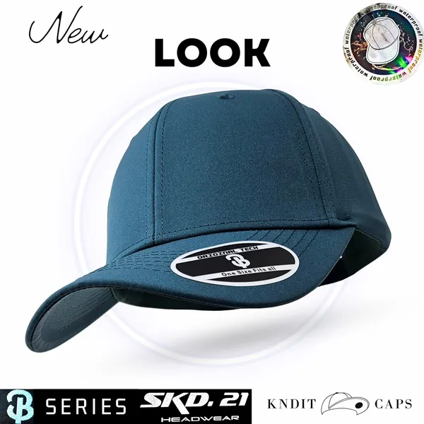 Green_Waterproof_Polyester_Double_Layer_Baseball_Cap_For_Men_&_Women_(6_Panel_Breathable_Holes)