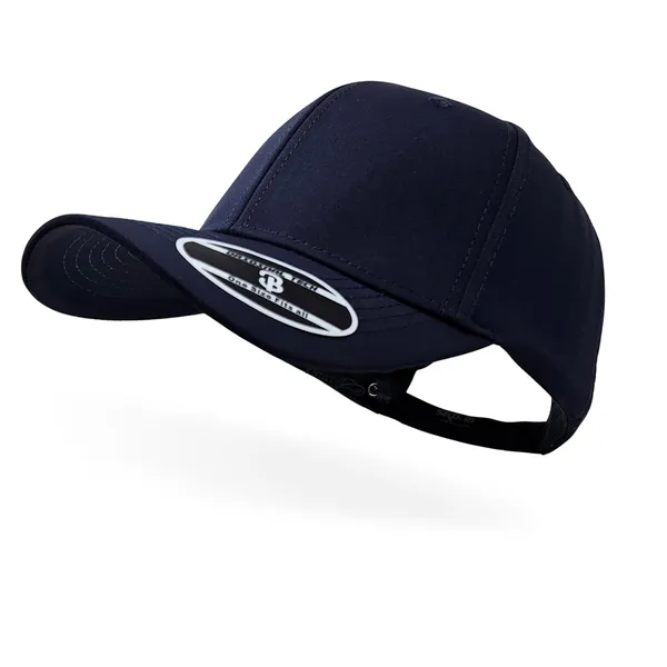 Navy_Waterproof_Polyester_Double_Layer_Baseball_Cap_For_Men_&_Women_(6_Panel_Breathable_Holes)