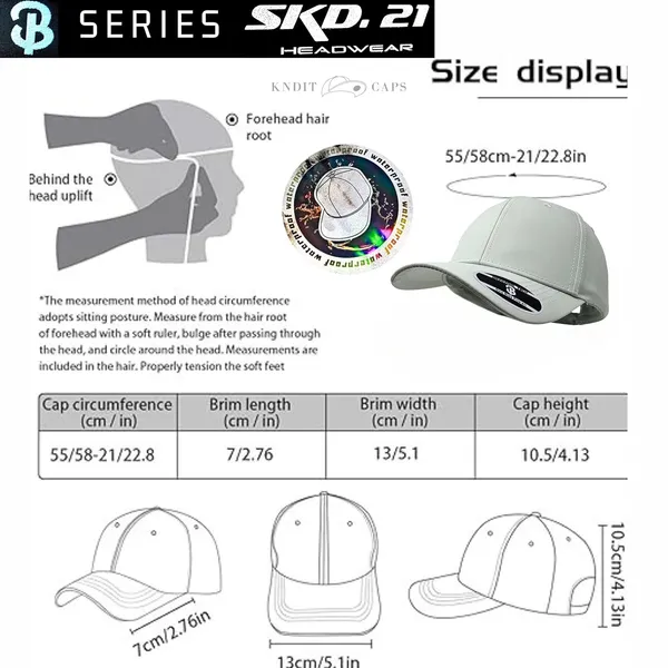 Pista_Waterproof_Polyester_Double_Layer_Baseball_Cap_For_Men_&_Women_(6_Panel_Breathable_Holes)