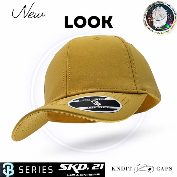 Yellow_Waterproof_Polyester_Double_Layer_Baseball_Cap_For_Men_&_Women_(6_Panel_Breathable_Holes)