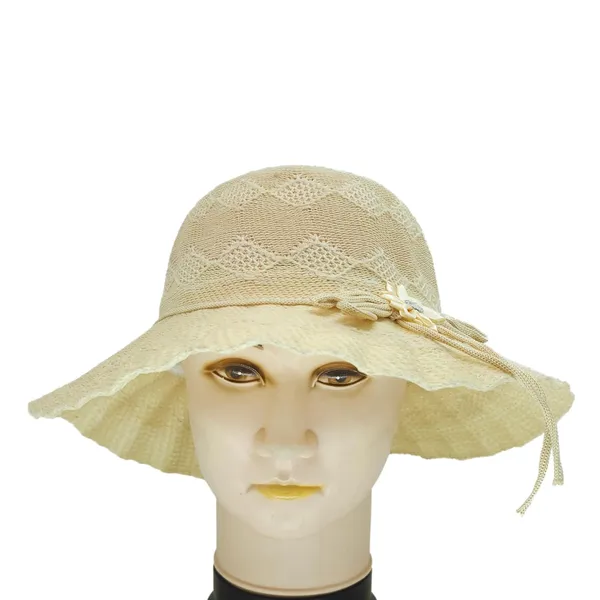 Cream_Crochet_UV-Protected_Wide_Brim_Fedora_Hat_With_Floral_Accents_For_Girls