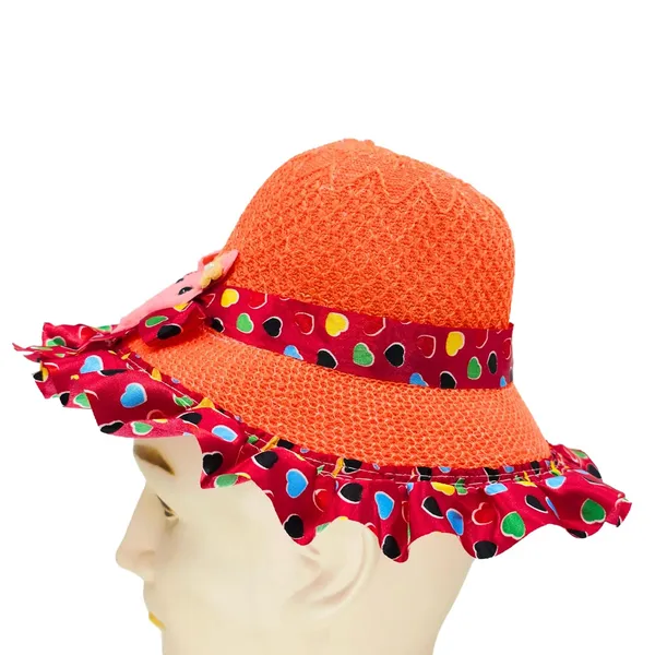 Orange_Wide_Brim_Sun_Fedora_Hat_For_For_Boys_&_Girls